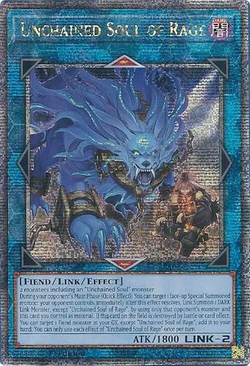 Unchained Soul of Rage (Quarter Century Secret Rare) RA02-EN041 card from 25th Anniversary Rarity Collection II