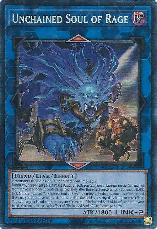 Unchained Soul of Rage (PCR) RA02-EN041 card from 25th Anniversary Rarity Collection II