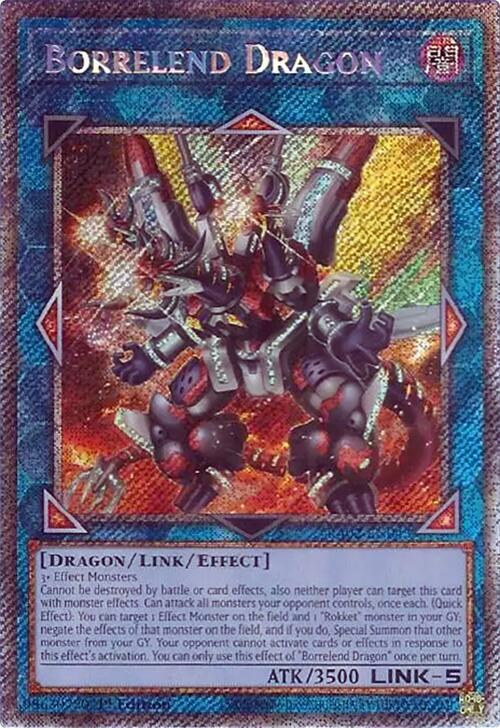 Borrelend Dragon (Platinum Secret Rare) RA02-EN043 card from 25th Anniversary Rarity Collection II