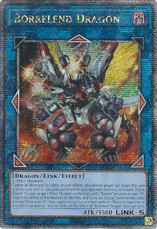 Borrelend Dragon (Quarter Century Secret Rare) RA02-EN043 card from 25th Anniversary Rarity Collection II
