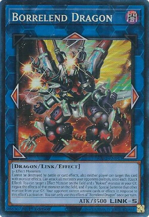 Borrelend Dragon (PCR) RA02-EN043 card from 25th Anniversary Rarity Collection II