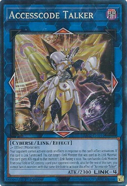 Accesscode Talker (PCR) RA02-EN044 card from 25th Anniversary Rarity Collection II