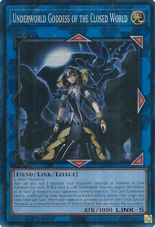 Underworld Goddess of the Closed World (PCR) RA02-EN045 card from 25th Anniversary Rarity Collection II