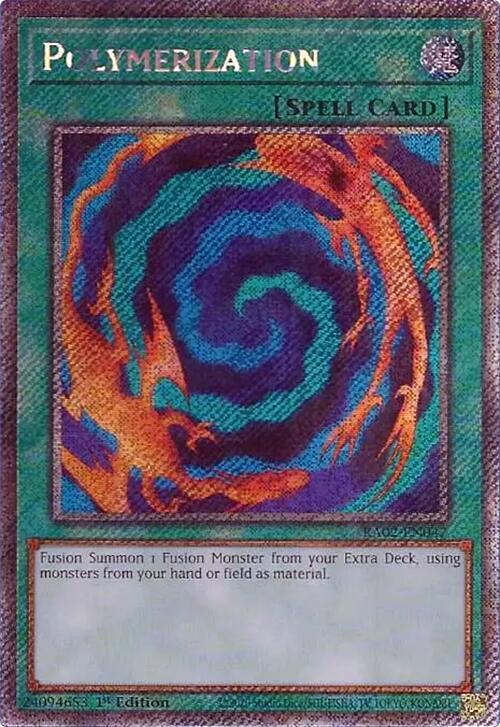 Polymerization (Platinum Secret Rare) RA02-EN047 card from 25th Anniversary Rarity Collection II