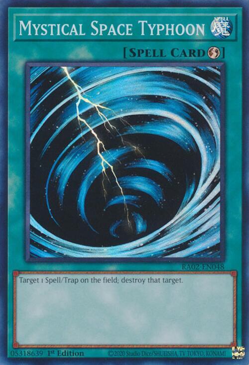 Mystical Space Typhoon RA02-EN048 card from 25th Anniversary Rarity Collection II