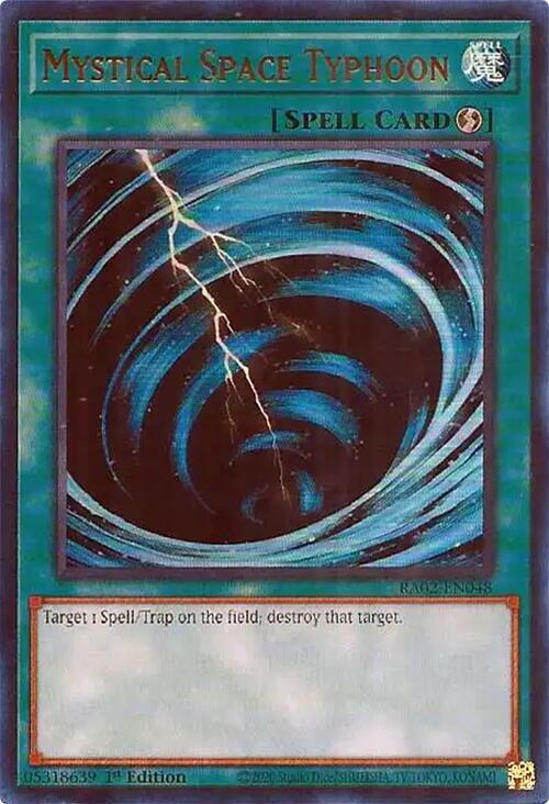 Mystical Space Typhoon (UR) RA02-EN048 card from 25th Anniversary Rarity Collection II