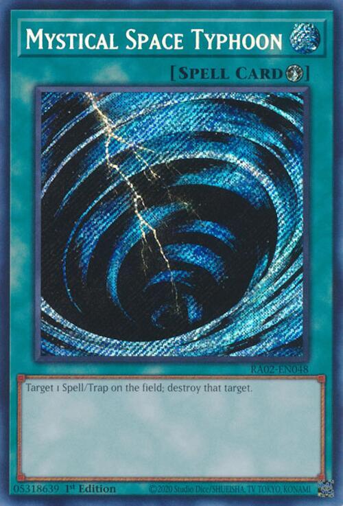 Mystical Space Typhoon (Secret Rare) RA02-EN048 card from 25th Anniversary Rarity Collection II