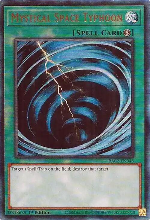 Mystical Space Typhoon (PUR) RA02-EN048 card from 25th Anniversary Rarity Collection II