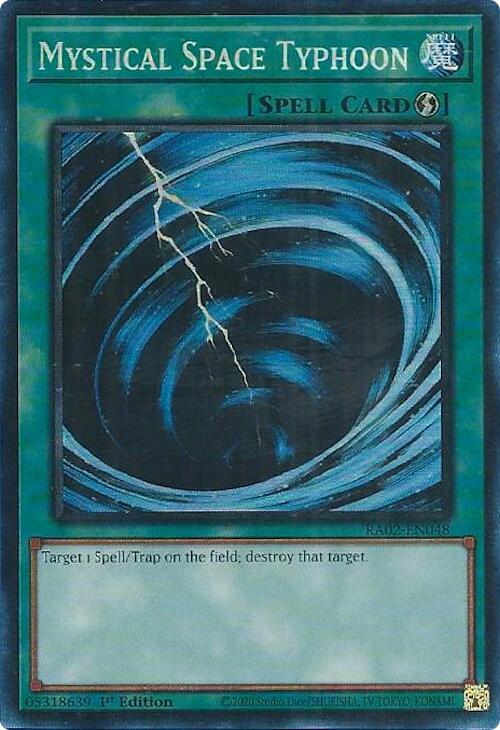 Mystical Space Typhoon (PCR) RA02-EN048 card from 25th Anniversary Rarity Collection II