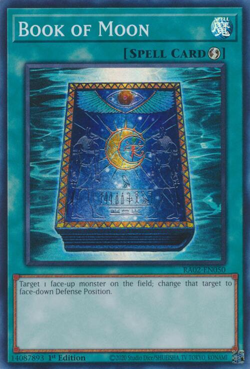 Book of Moon RA02-EN050 card from 25th Anniversary Rarity Collection II