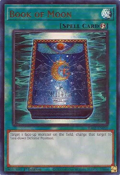 Book of Moon (UR) RA02-EN050 card from 25th Anniversary Rarity Collection II