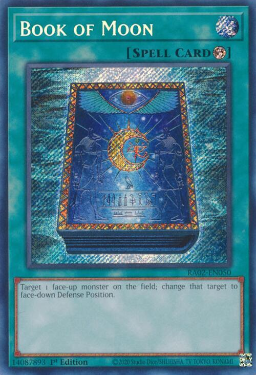 Book of Moon (Secret Rare) RA02-EN050 card from 25th Anniversary Rarity Collection II