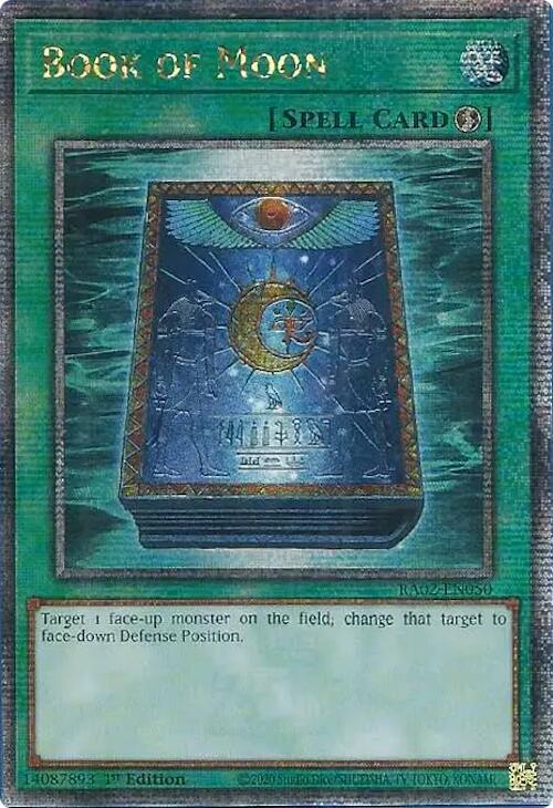 Book of Moon (Quarter Century Secret Rare) RA02-EN050 card from 25th Anniversary Rarity Collection II