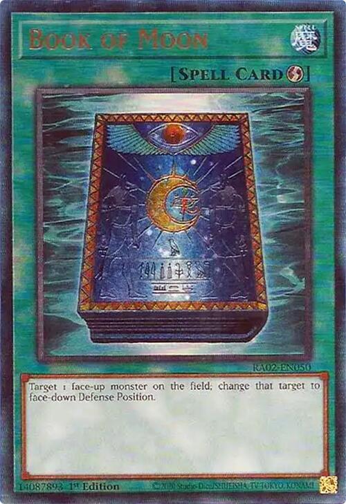 Book of Moon (PUR) RA02-EN050 card from 25th Anniversary Rarity Collection II