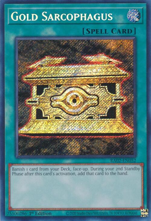 Gold Sarcophagus (Secret Rare) RA02-EN052 card from 25th Anniversary Rarity Collection II
