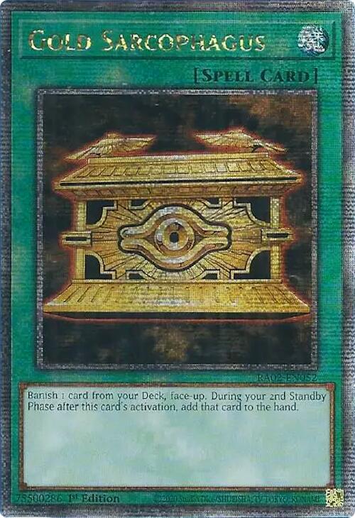 Gold Sarcophagus (Quarter Century Secret Rare) RA02-EN052 card from 25th Anniversary Rarity Collection II