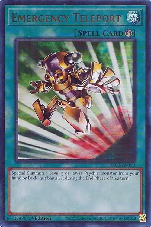 Emergency Teleport (UR) RA02-EN053 card from 25th Anniversary Rarity Collection II