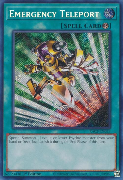 Emergency Teleport (Secret Rare) RA02-EN053 card from 25th Anniversary Rarity Collection II