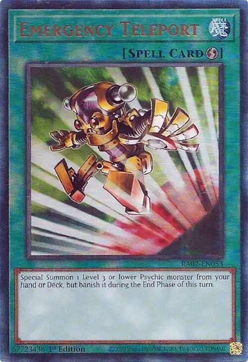 Emergency Teleport (PUR) RA02-EN053 card from 25th Anniversary Rarity Collection II