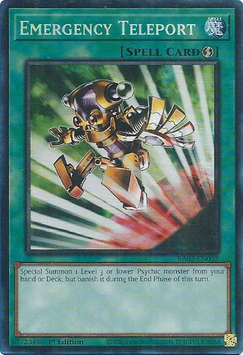 Emergency Teleport (PCR) RA02-EN053 card from 25th Anniversary Rarity Collection II