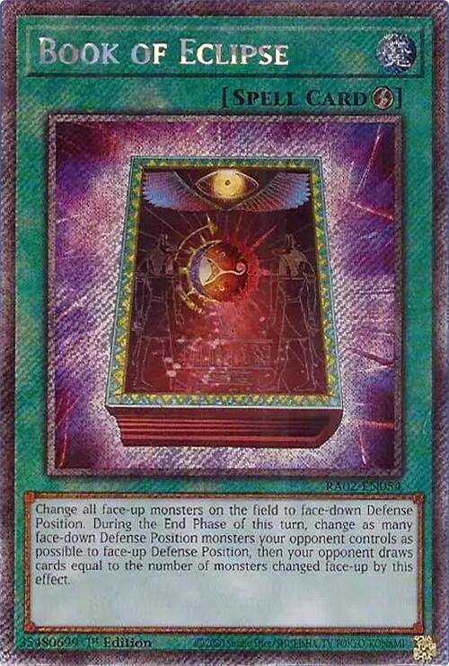 Book of Eclipse (Platinum Secret Rare) RA02-EN054 card from 25th Anniversary Rarity Collection II