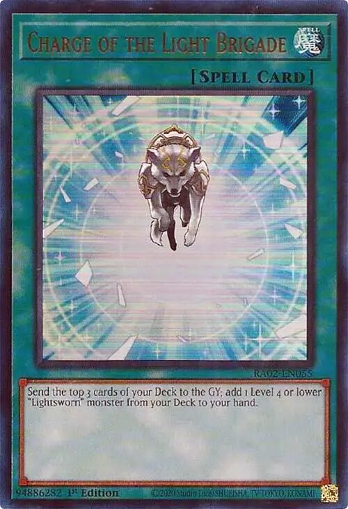 Charge of the Light Brigade (UR) RA02-EN055 card from 25th Anniversary Rarity Collection II