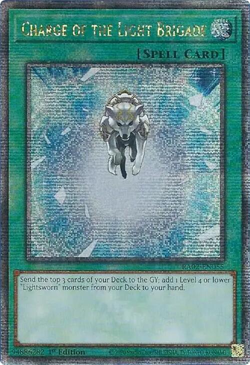 Charge of the Light Brigade (Quarter Century Secret Rare) RA02-EN055 card from 25th Anniversary Rarity Collection II