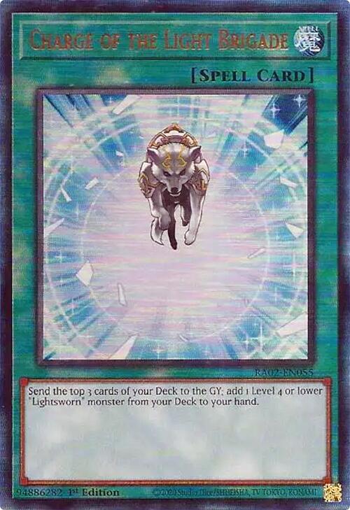 Charge of the Light Brigade (PUR) RA02-EN055 card from 25th Anniversary Rarity Collection II