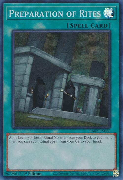 Preparation of Rites RA02-EN056 card from 25th Anniversary Rarity Collection II