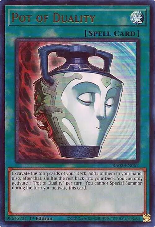 Pot of Duality (UR) RA02-EN057 card from 25th Anniversary Rarity Collection II