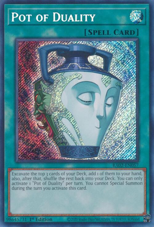 Pot of Duality (Secret Rare) RA02-EN057 card from 25th Anniversary Rarity Collection II