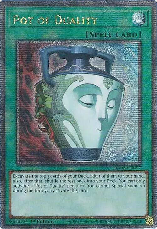 Pot of Duality (Quarter Century Secret Rare) RA02-EN057 card from 25th Anniversary Rarity Collection II