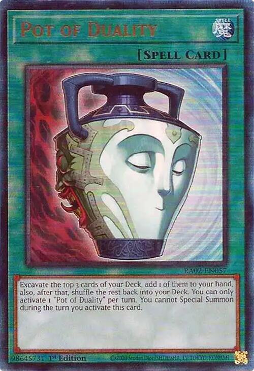 Pot of Duality (PUR) RA02-EN057 card from 25th Anniversary Rarity Collection II