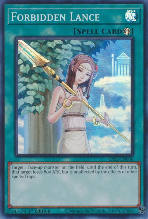 Forbidden Lance RA02-EN058 card from 25th Anniversary Rarity Collection II