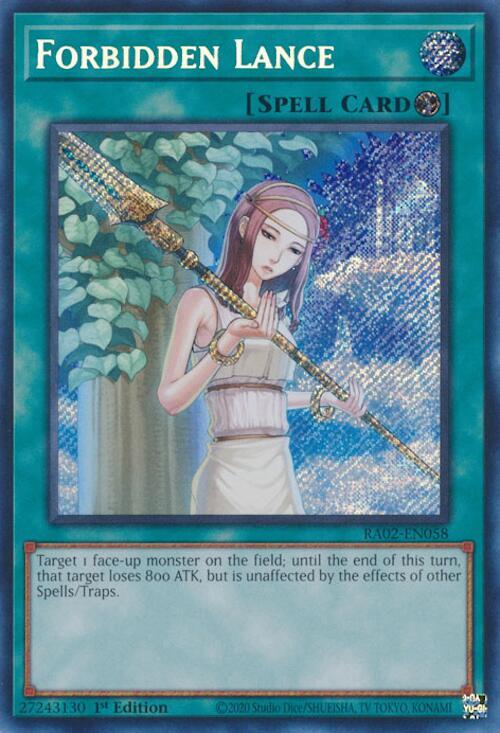 Forbidden Lance (Secret Rare) RA02-EN058 card from 25th Anniversary Rarity Collection II
