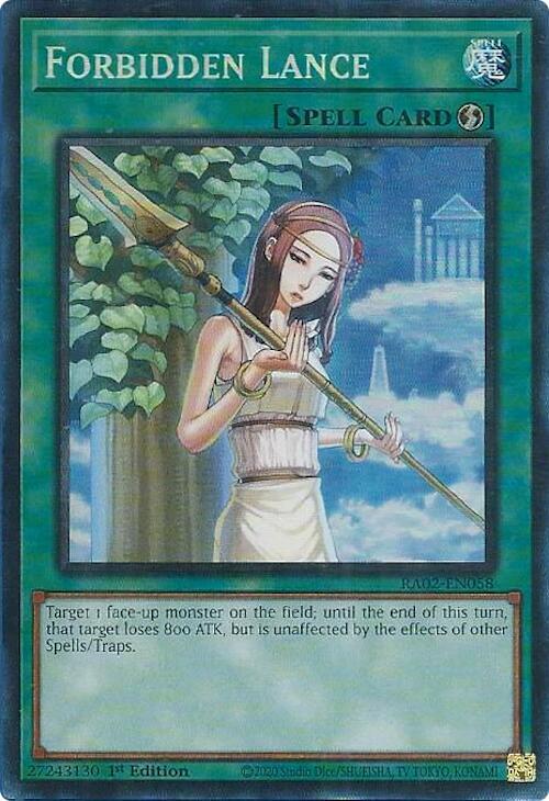 Forbidden Lance (PCR) RA02-EN058 card from 25th Anniversary Rarity Collection II