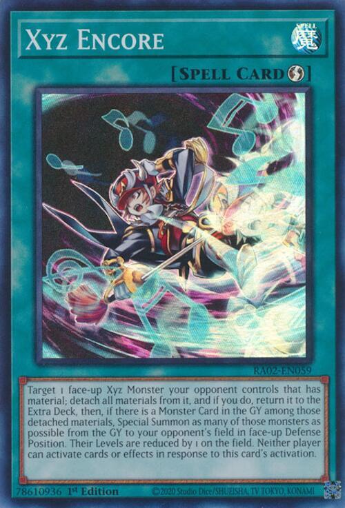 Xyz Encore RA02-EN059 card from 25th Anniversary Rarity Collection II
