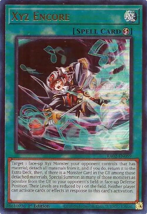 Xyz Encore (UR) RA02-EN059 card from 25th Anniversary Rarity Collection II