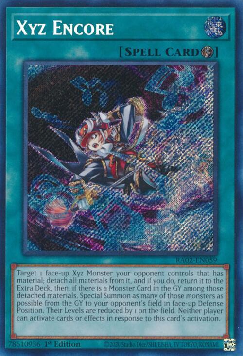 Xyz Encore (Secret Rare) RA02-EN059 card from 25th Anniversary Rarity Collection II