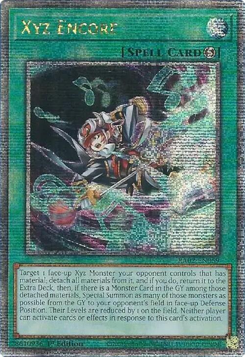Xyz Encore (Quarter Century Secret Rare) RA02-EN059 card from 25th Anniversary Rarity Collection II