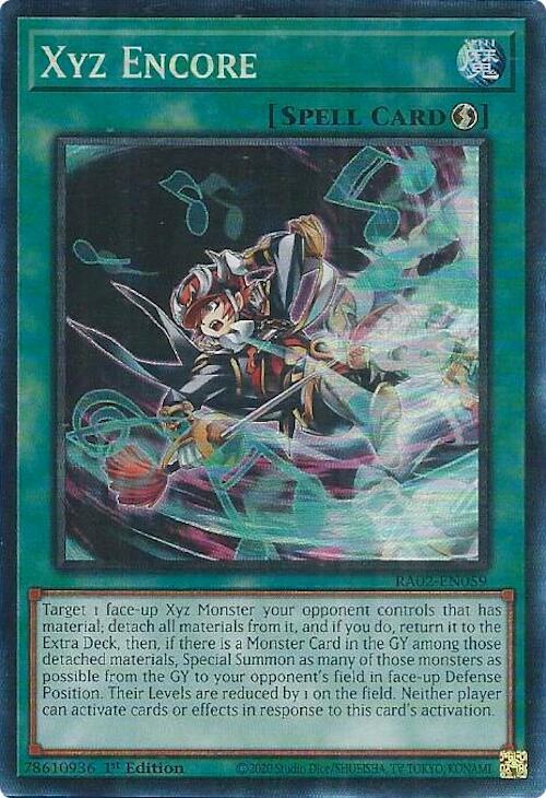 Xyz Encore (PCR) RA02-EN059 card from 25th Anniversary Rarity Collection II