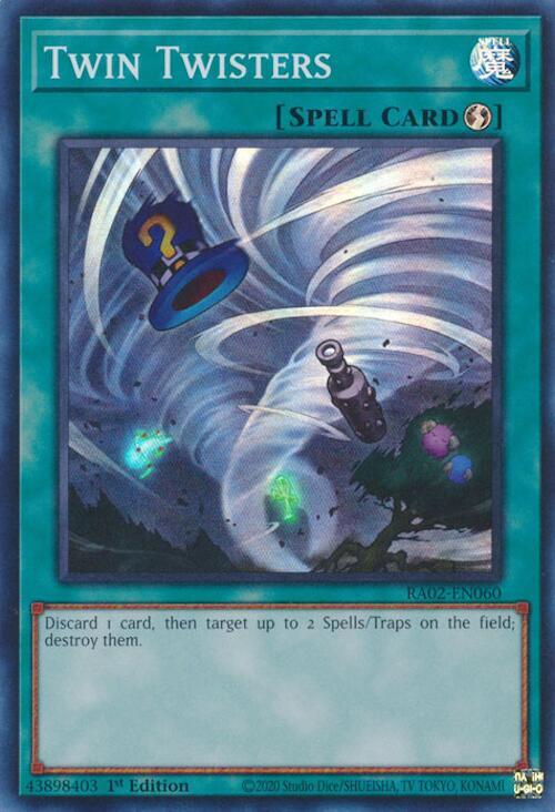 Twin Twisters RA02-EN060 card from 25th Anniversary Rarity Collection II