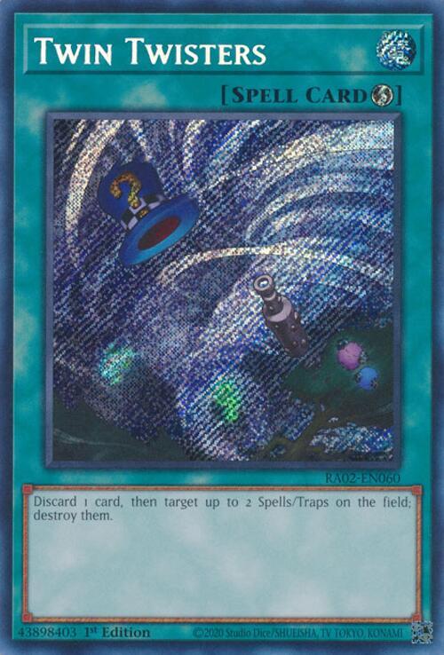 Twin Twisters (Secret Rare) RA02-EN060 card from 25th Anniversary Rarity Collection II