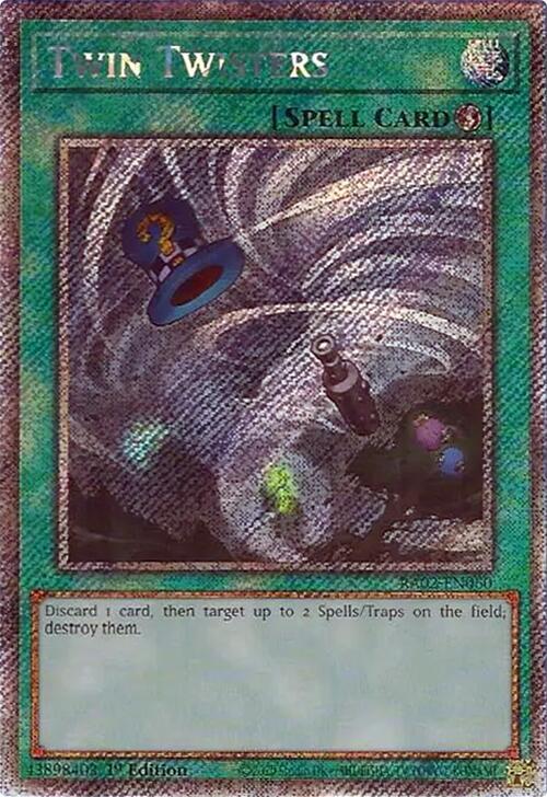 Twin Twisters (Platinum Secret Rare) RA02-EN060 card from 25th Anniversary Rarity Collection II