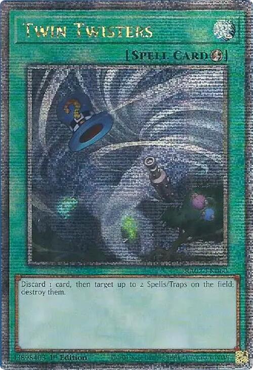 Twin Twisters (Quarter Century Secret Rare) RA02-EN060 card from 25th Anniversary Rarity Collection II