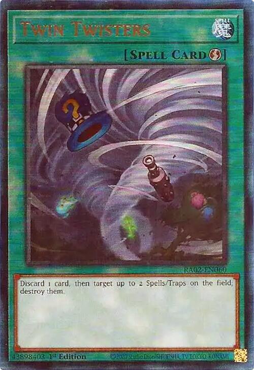 Twin Twisters (PUR) RA02-EN060 card from 25th Anniversary Rarity Collection II