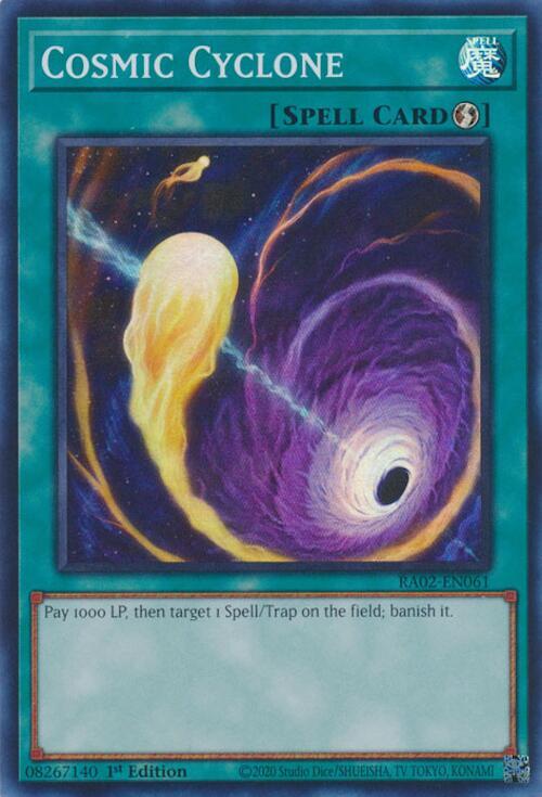 Cosmic Cyclone RA02-EN061 card from 25th Anniversary Rarity Collection II