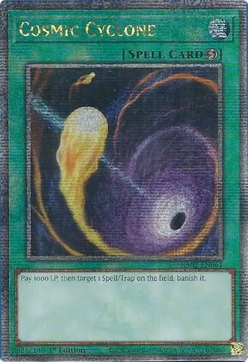 Cosmic Cyclone (Quarter Century Secret Rare) RA02-EN061 card from 25th Anniversary Rarity Collection II