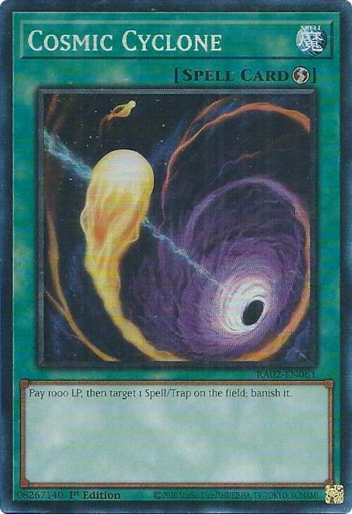 Cosmic Cyclone (PCR) RA02-EN061 card from 25th Anniversary Rarity Collection II