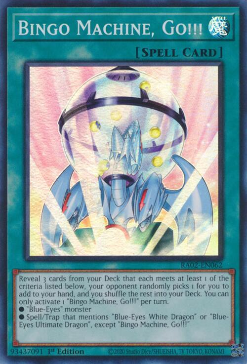 Bingo Machine, Go!!! RA02-EN062 card from 25th Anniversary Rarity Collection II